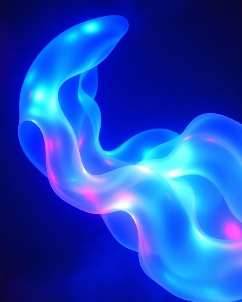 Translucent energy form drifting through cosmic space